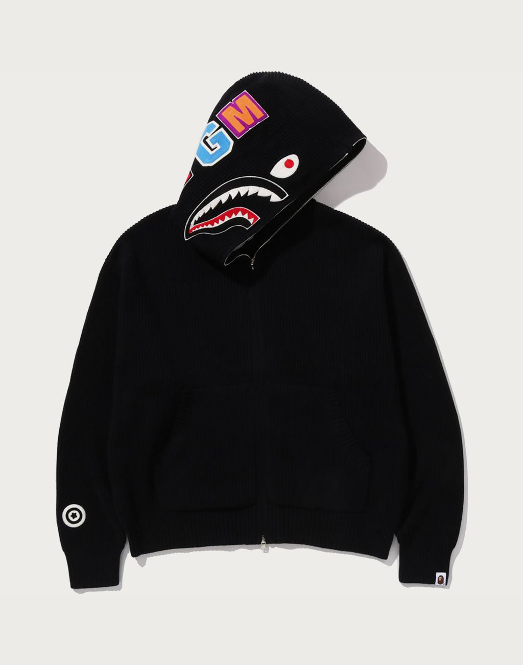 SHARK FULL ZIP KNIT HOODIE MENS