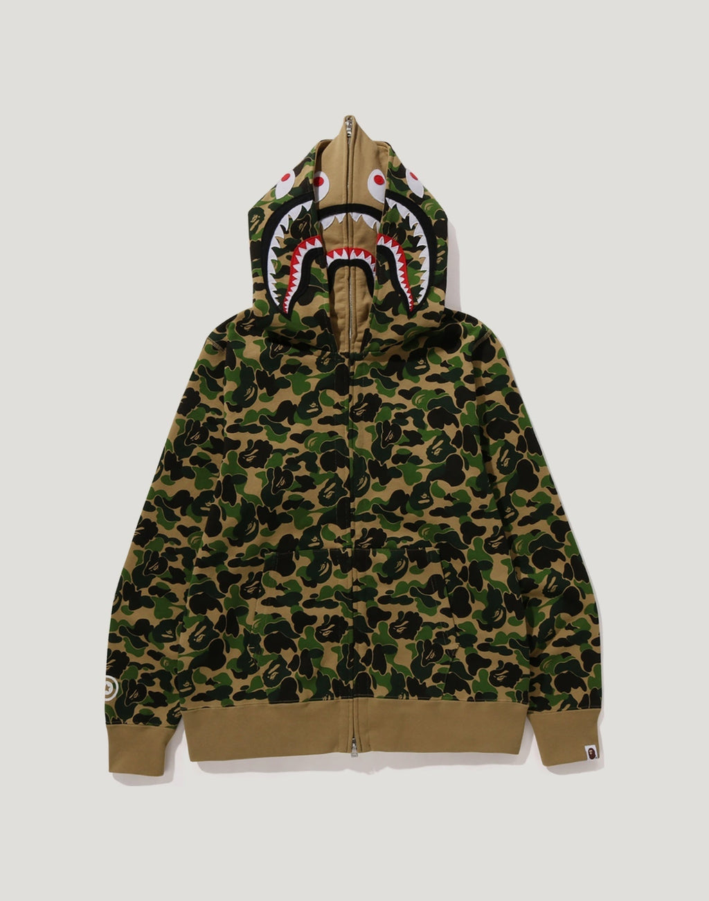ABC CAMO DOUBLE SHARK FULL ZIP HOODIE MENS