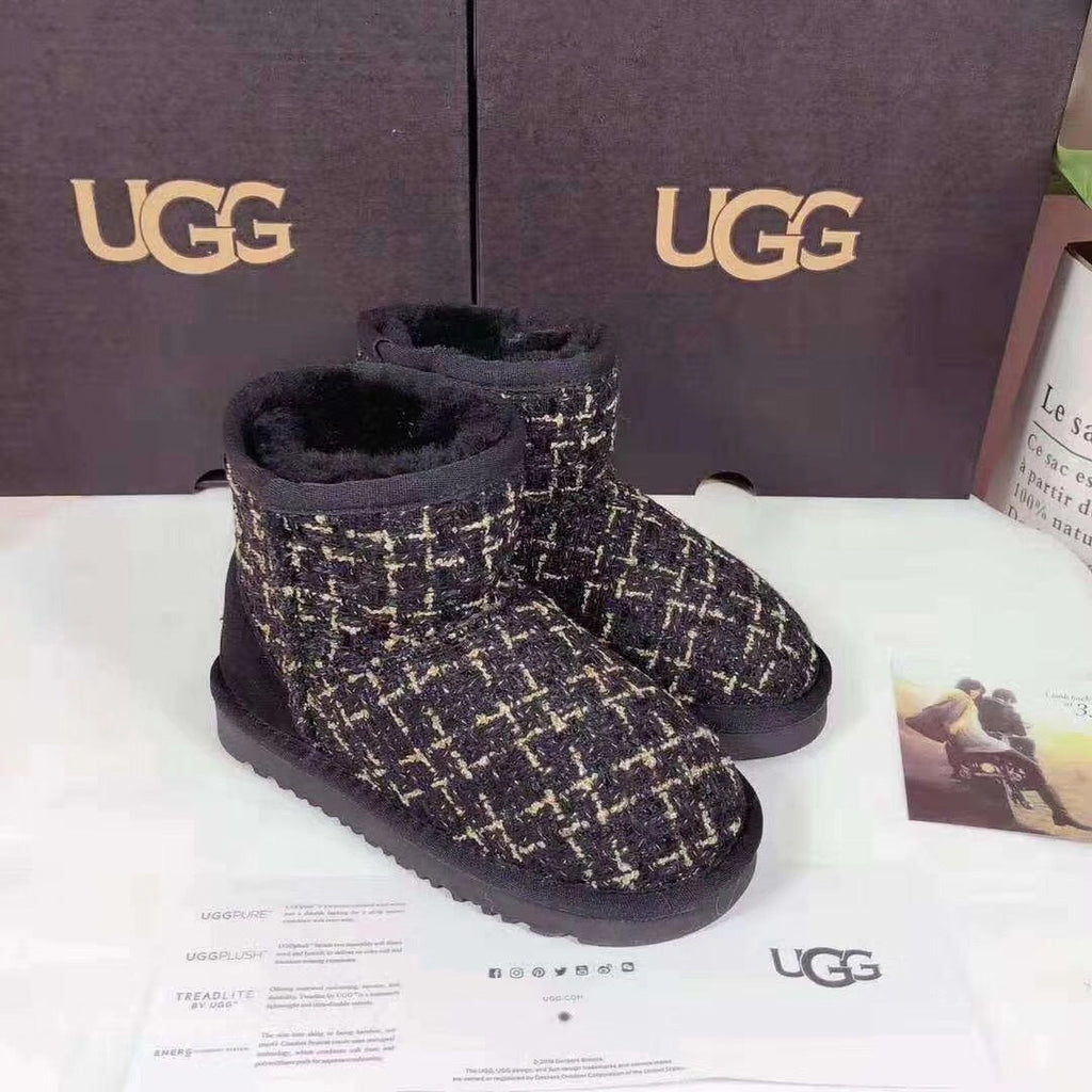 Kids Chanel-Style Snow Boots — Chic Black | New Arrival | In Stock