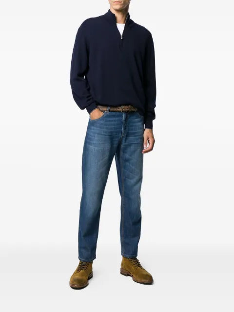 Brunello Cucinelli zip-fastening cashmere sweater