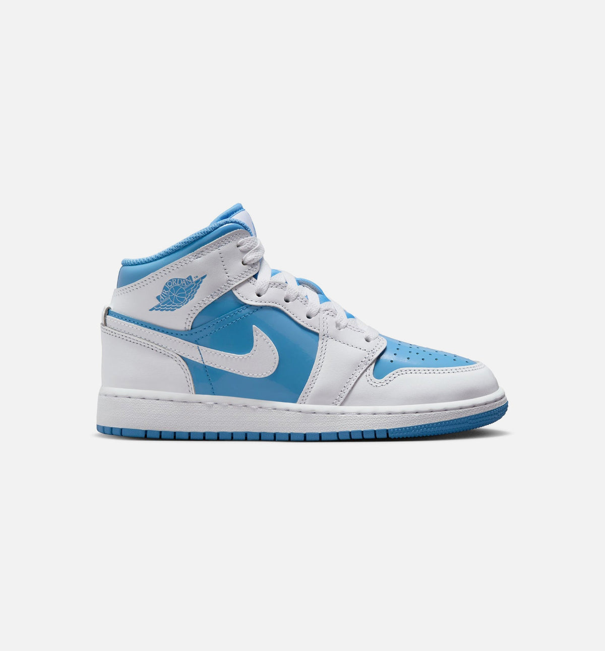 Air Jordan 1 Mid Legend Blue Big Kids' Lifestyle Shoes - White/Legend Blue