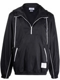 Thom Browne logo patch hooded jacket