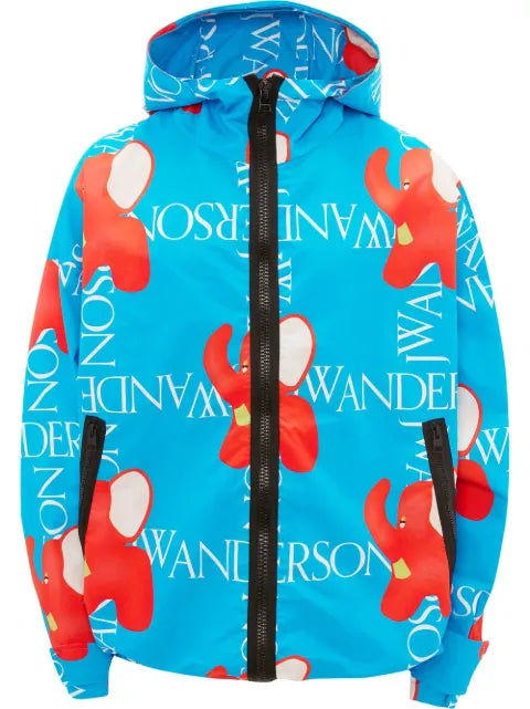 JW Anderson logo-print hooded jacket