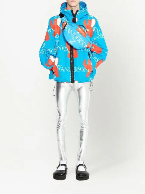 JW Anderson logo-print hooded jacket