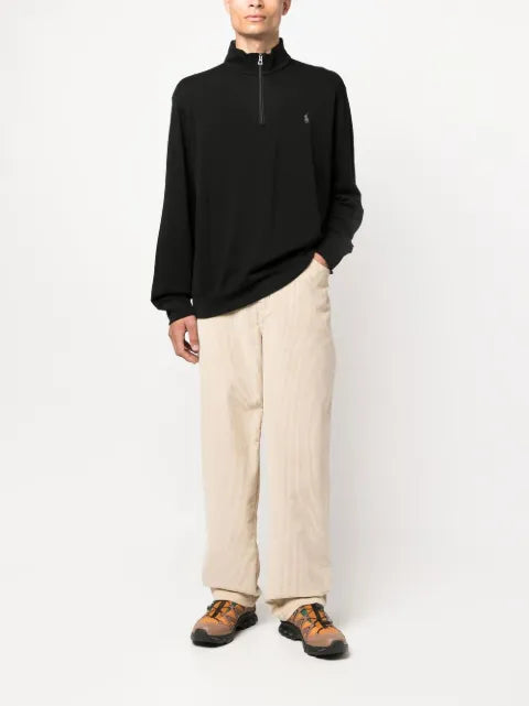 Polo Ralph Lauren logo patch half-zip pullover