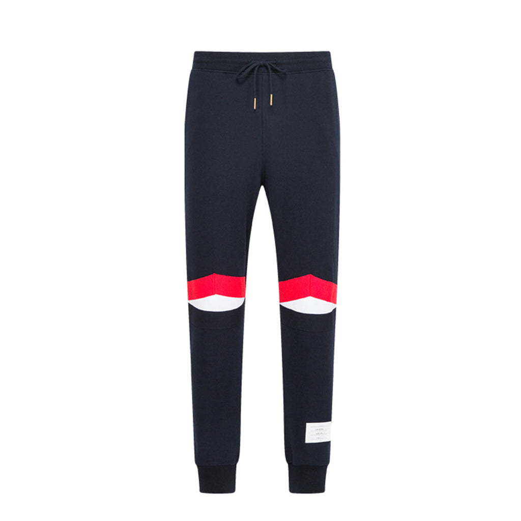 Thom Browne Style Unisex Sweatpants with Signature Four-Bar Detail