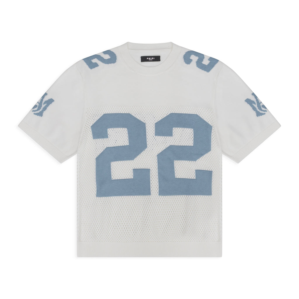 White Cerulean Knit 22 Tee