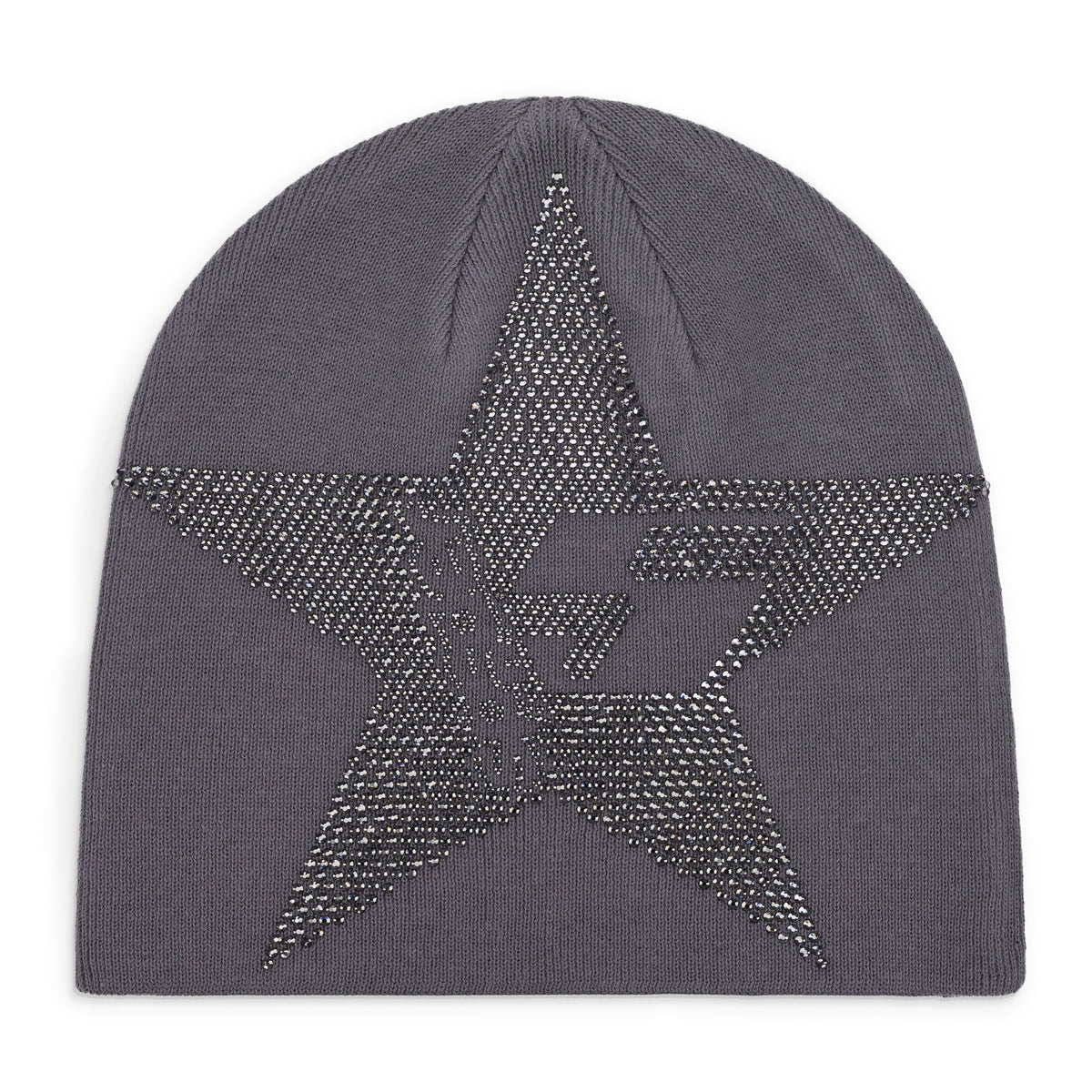 Slate Big 5 Star Rhinestone Skully