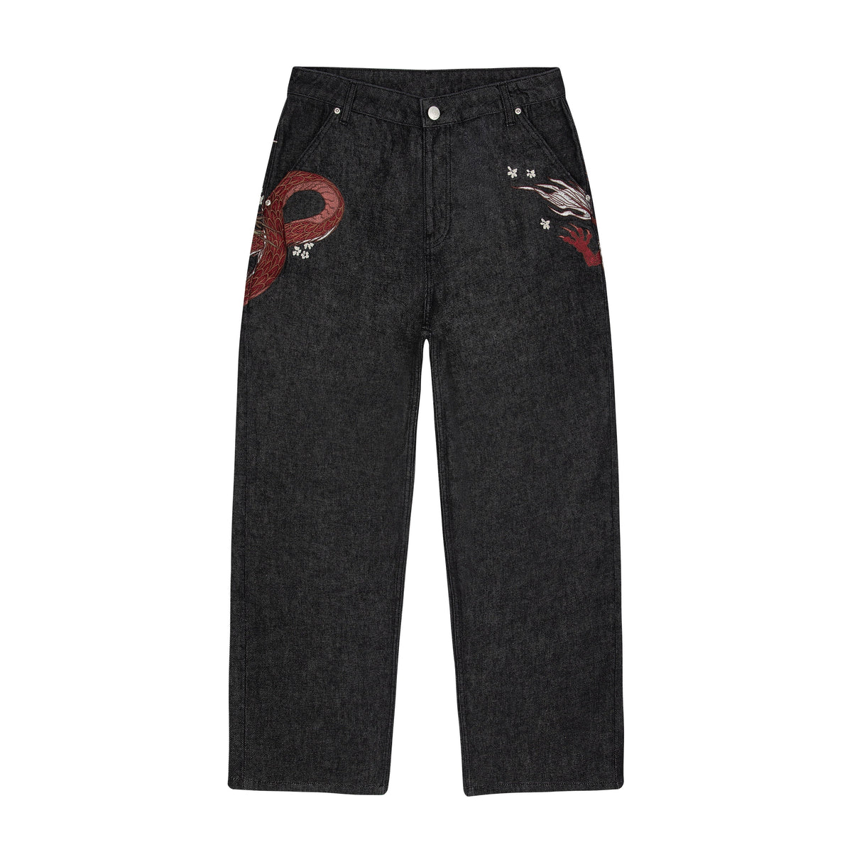 "yakuza" raw Denim black