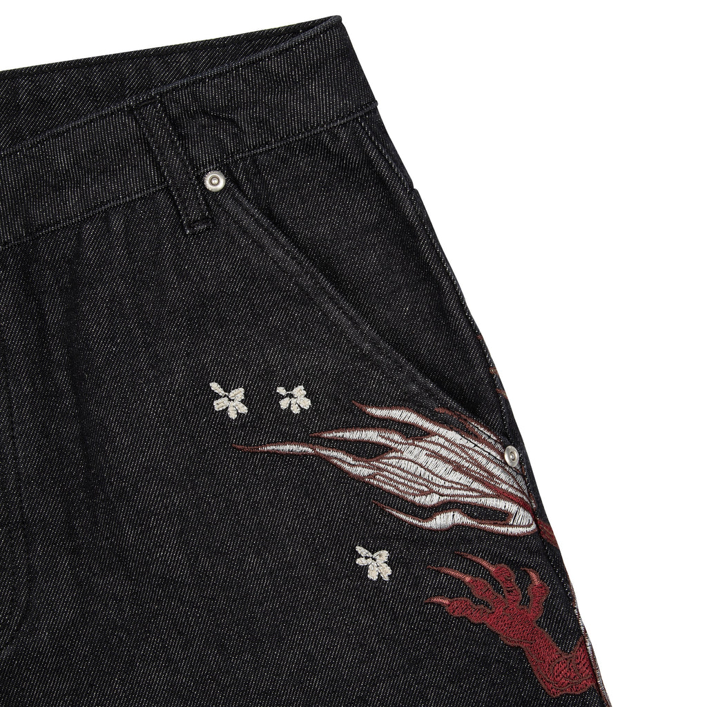 "yakuza" raw Denim black