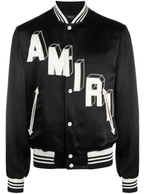AMIRI logo-embroidered varsity jacket