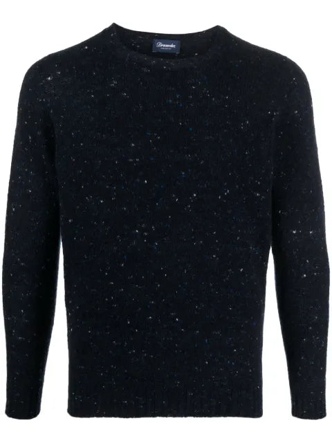 Drumohr crew-neck speckle-knit jumper