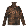 PRINTED LONG SLEEVE TURTLE NECK