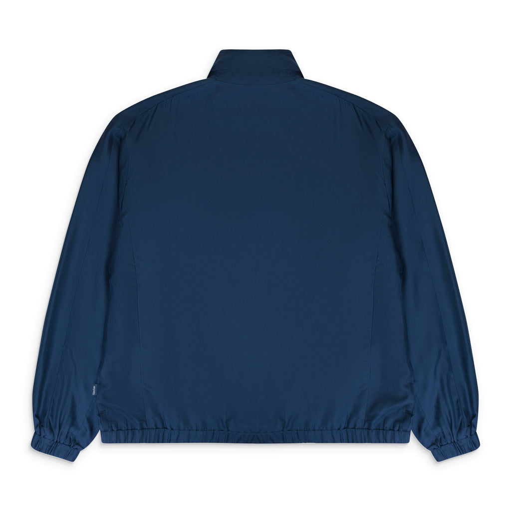 NAVY SILK TRACK JACKET