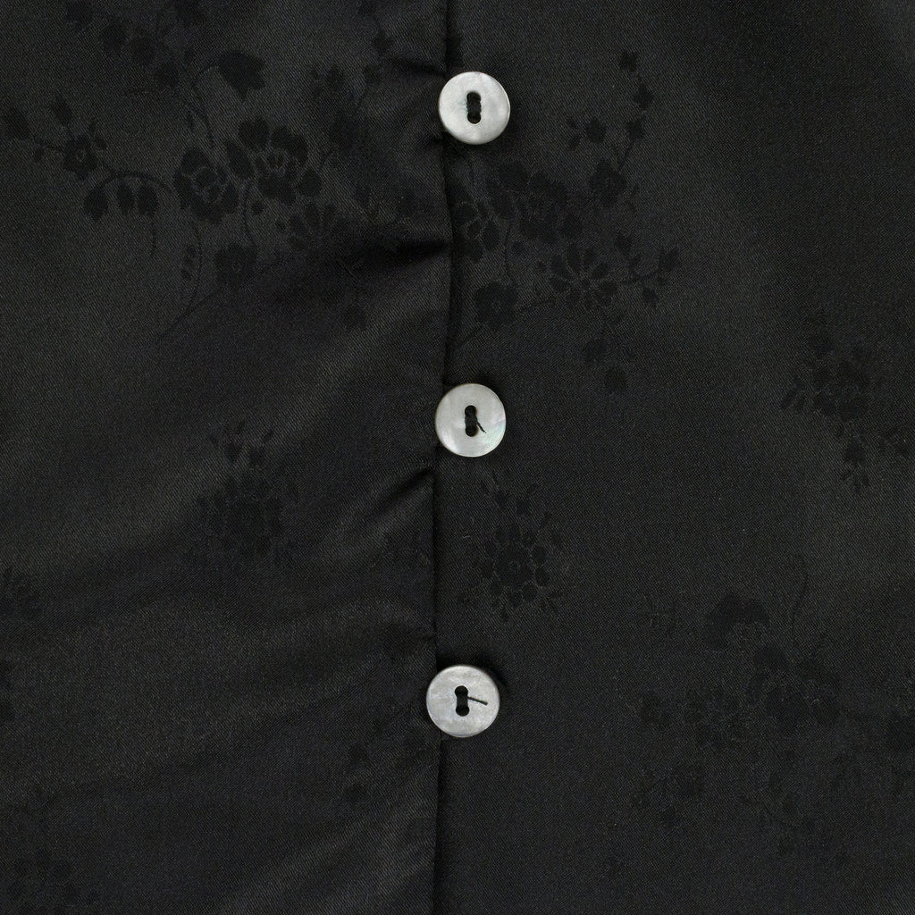 BLACK JACQUARD BUTTON BLOUSE