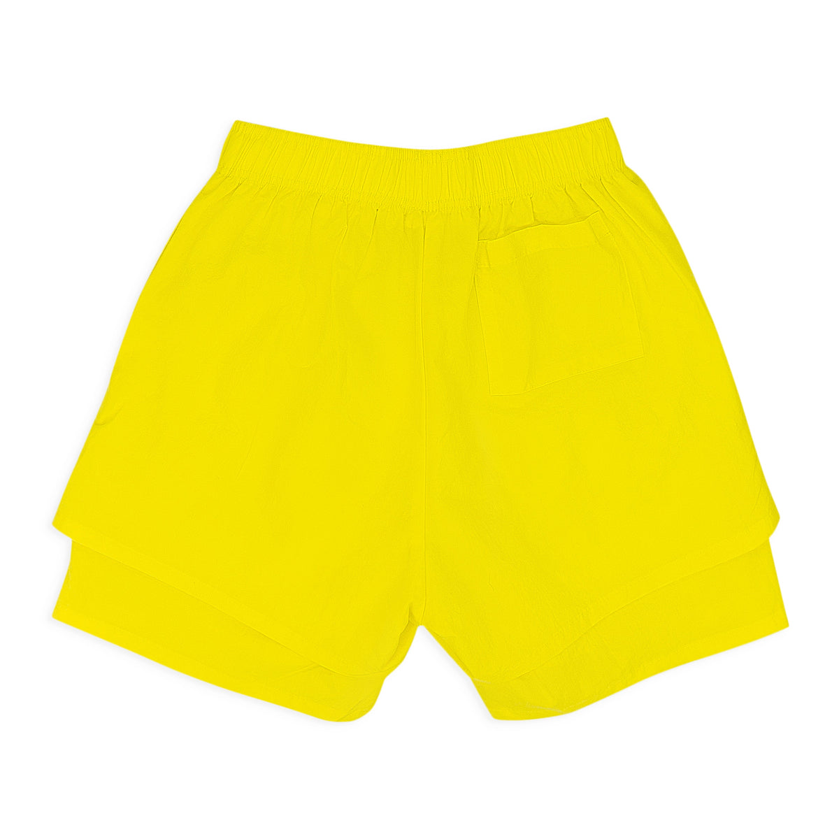 YELLOW PRO DOUBLE LAYER SHORTS