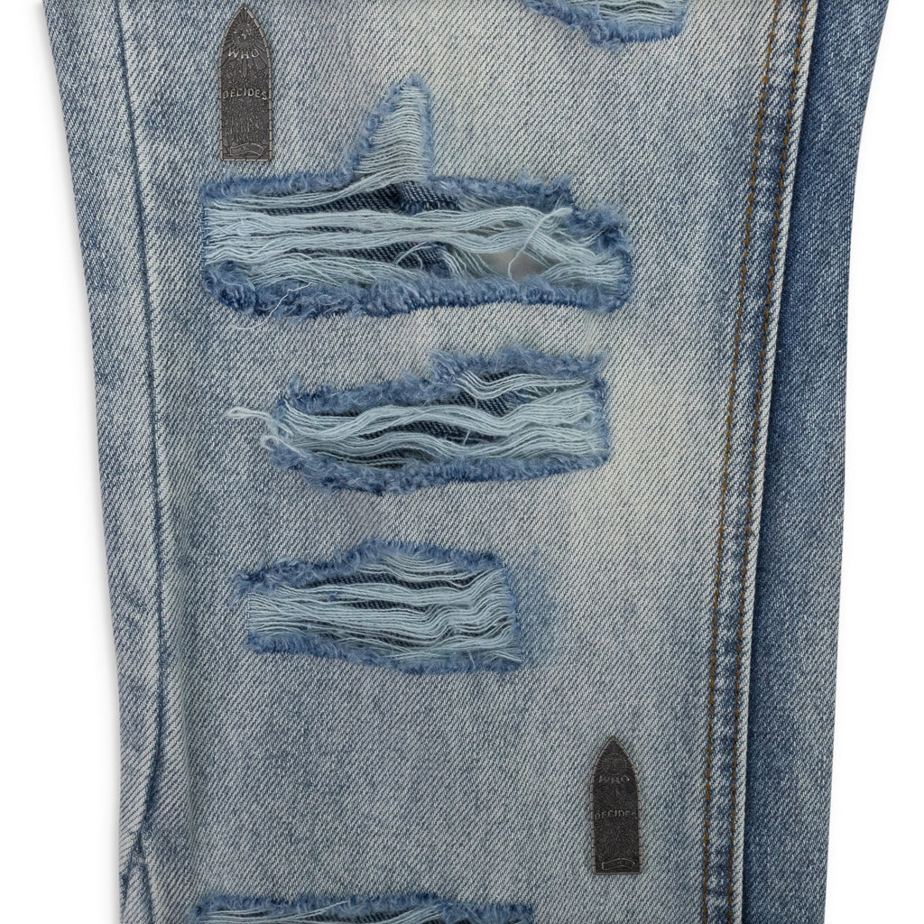 BLUE AMPLIFIED STRAIGHT-FIT JEANS