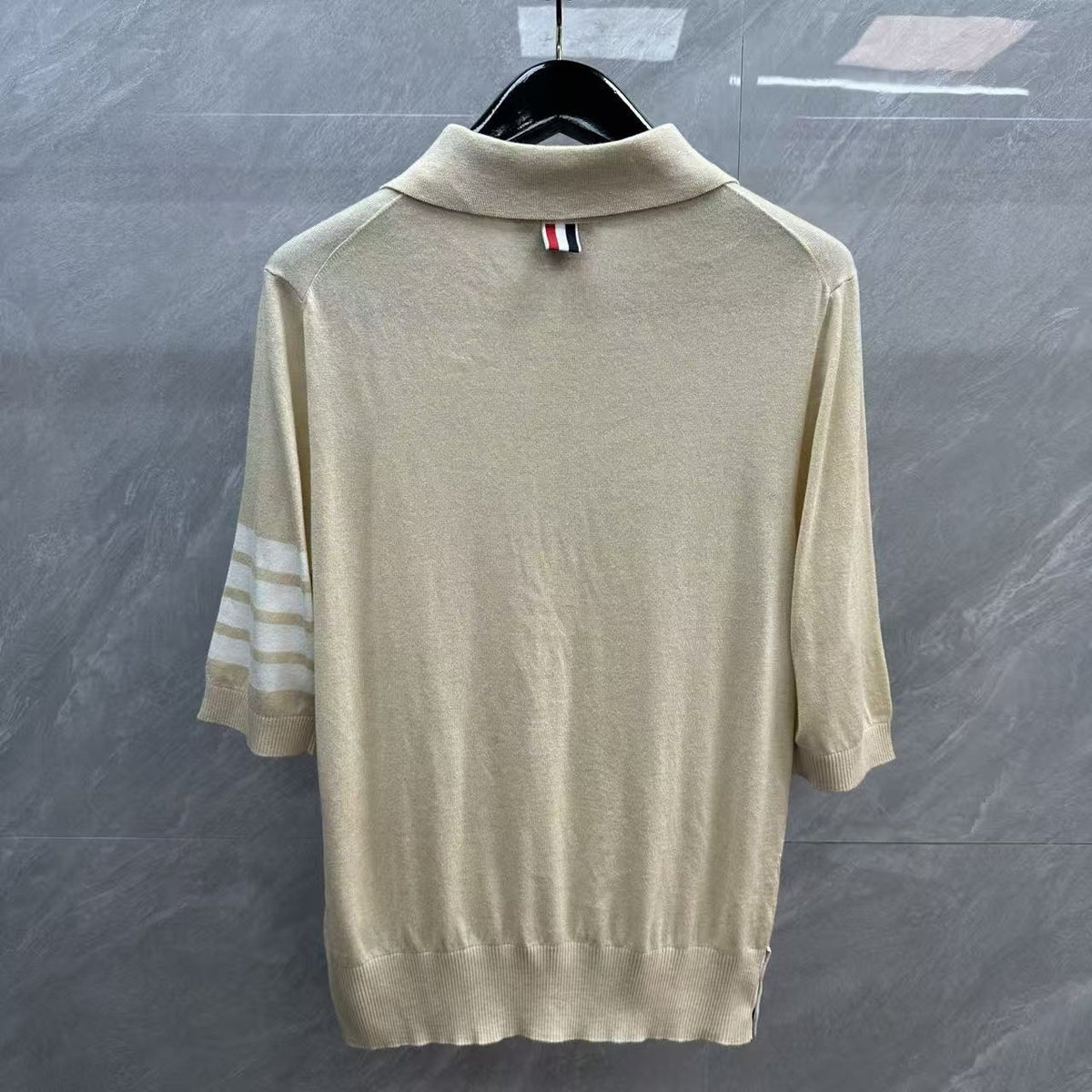 Four-Bar Polo Collar Short Sleeve Shirt | Thom Browne