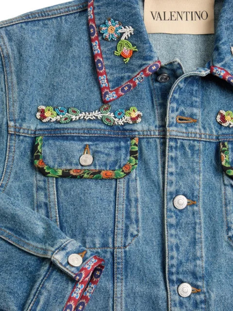 Valentino Garavani embroidered denim jacket
