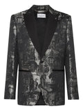 Philipp Plein jacquard blazer lord fit Skull