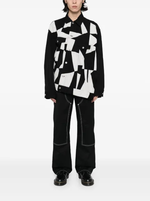 Black Comme Des Garçons patchwork jacket
