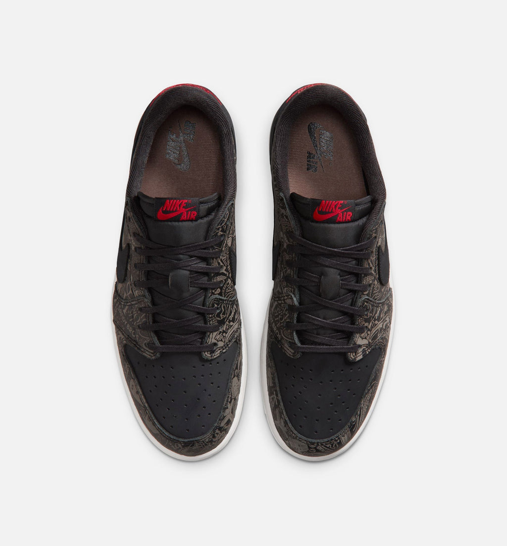 Air Jordan 1 Retro Low OG Laser Black And Varsity Red Men's Lifestyle Shoes - Black/Varsity Red/Summit White