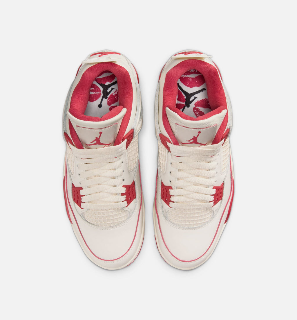 Air Jordan 4 Retro Valentine's Day Women's Lifestyle Shoes - Light Ivory/Sierra Red/Intense Red