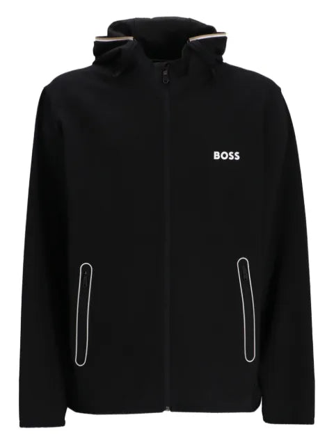 BOSS hooded zip-up track jacket