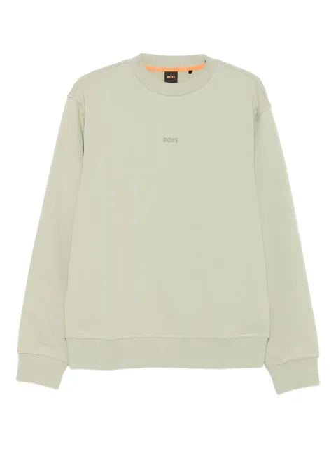 BOSS logo-print crew-neck sweatshirt