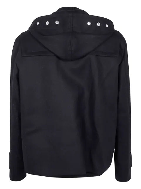 sacai hooded toggle-fastening jacket
