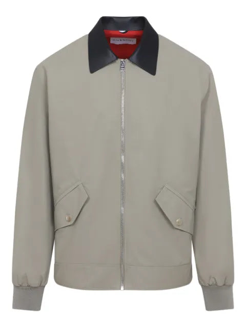 Givenchy harrington in cotton with leather details