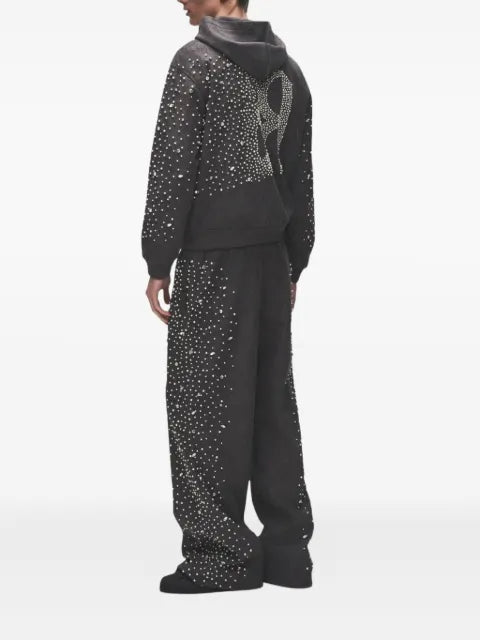 BIRTH OF ROYAL CHILD diamond-pearl embellished hoodie