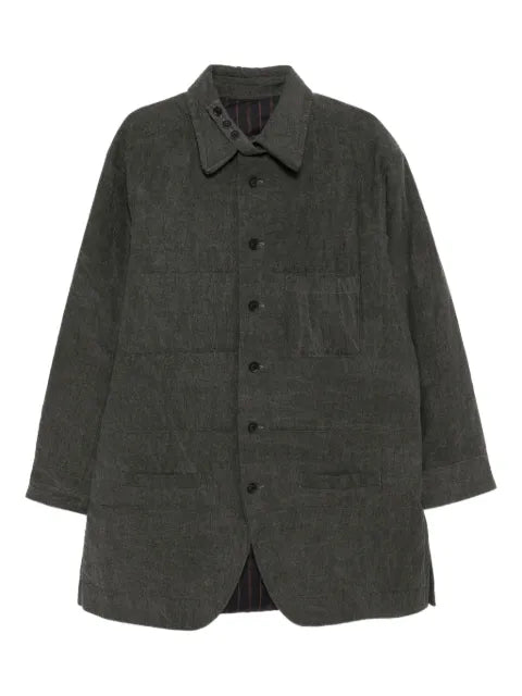 Yohji Yamamoto gusset-collar padded jacket