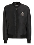Dolce & Gabbana crest-embroidered zip-fastening bomber jacket