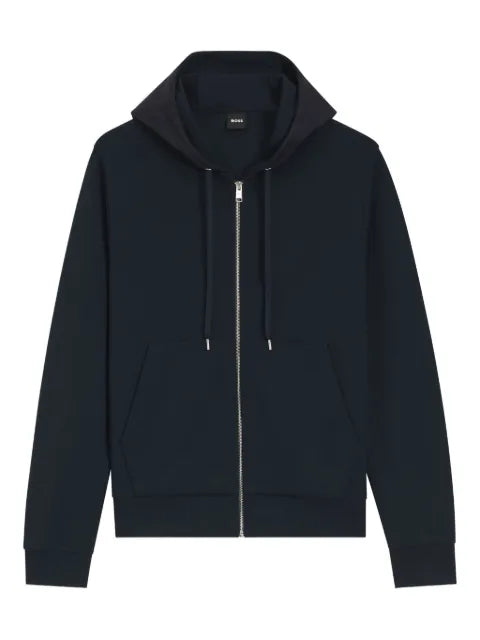 BOSS zip-up hoodie with monogram hood
