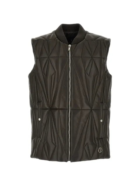 Moncler x Rick Owens quilted leather vest
