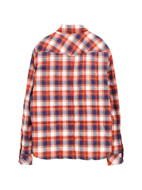Moncler Grenoble checked wool padded jacket