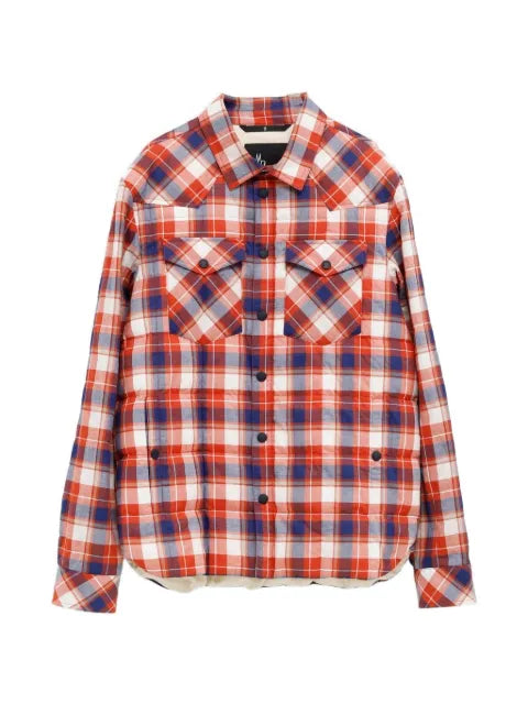 Moncler Grenoble checked wool padded jacket