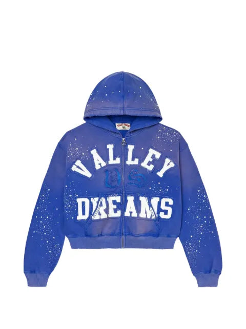 Vale rhinestone-embellished zip-up hoodie