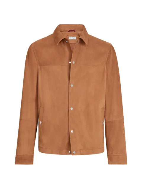Brunello Cucinelli suede outerwear jacket
