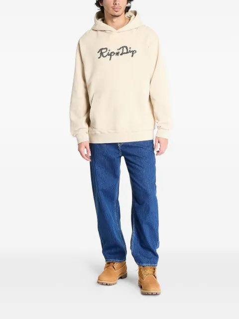 Ripndip distressed logo-print hoodie