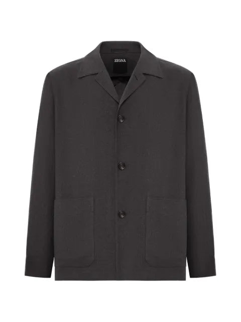 Zegna linen patch-pocket jacket