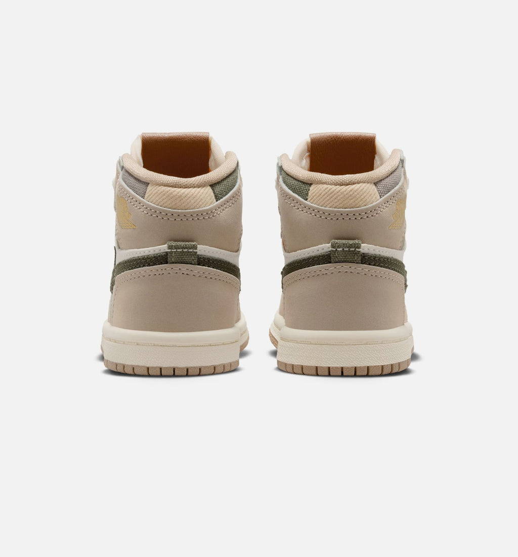 Air Jordan 1 Retro High OG Khaki Infant Sneakers - Khaki/Sail/Coconut Milk/Cargo Khaki