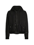 Dolce & Gabbana padded pinstripe bomber jacket