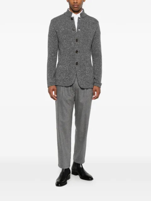 Eleventy flecked-knit button-up cardigan