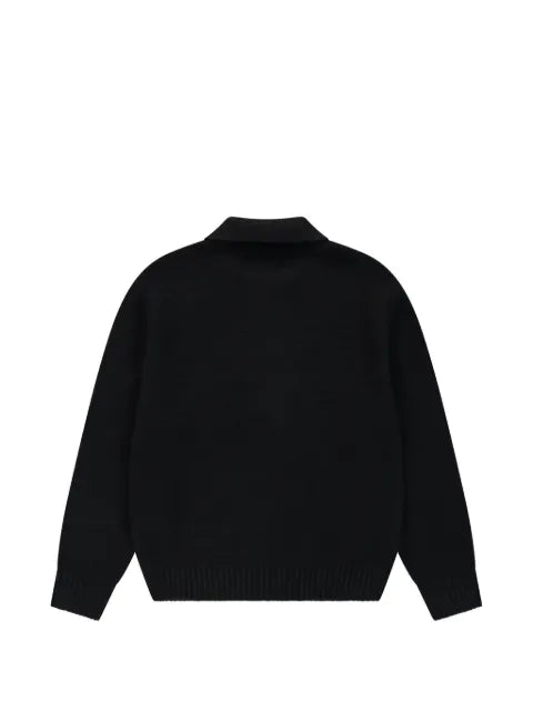 Arte Antwerp logo-embroidered zip-up cardigan