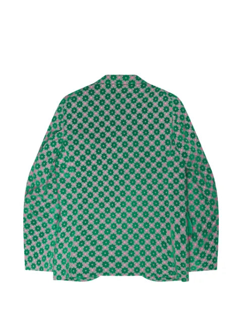 Comme des Garçons Homme floral-print three-button blazer