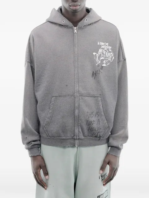 Paly Carrying The Message distressed hoodie
