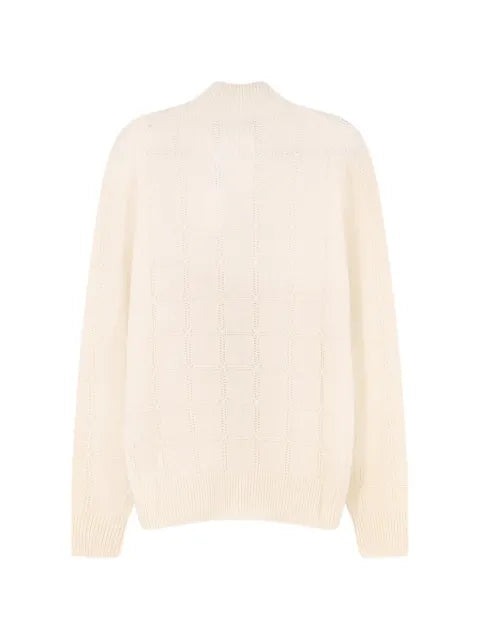 BOSS mock-neck sweater in virgin wool and cashmere