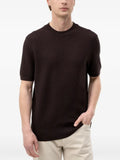 BOSS knitted-structure sweater in cotton